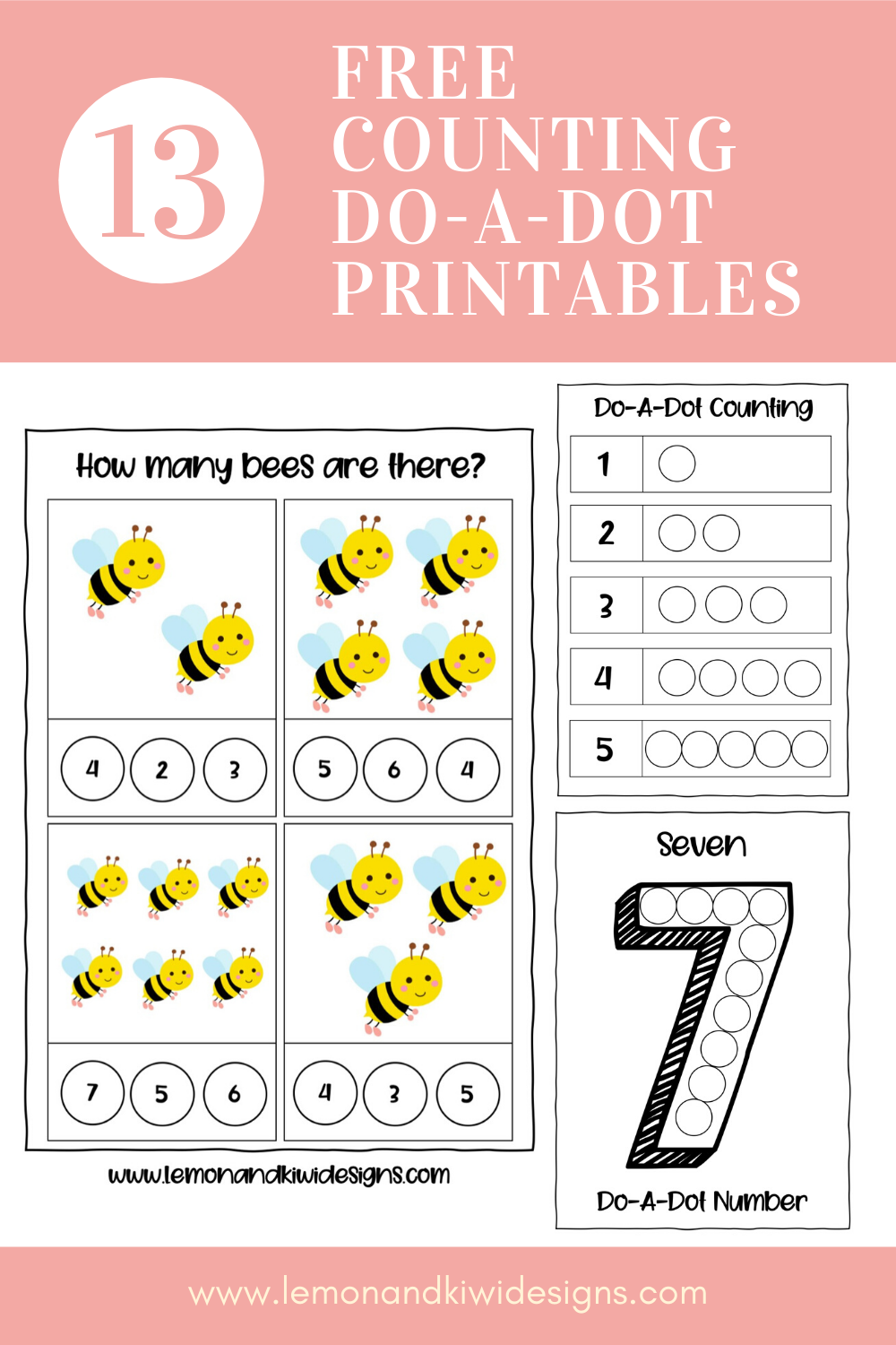 Free Counting Dot Marker Printable Activities
