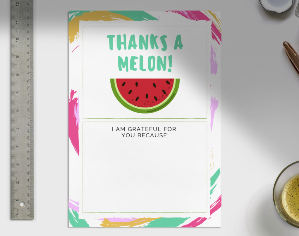 Free Printable Funny Thanksgiving Gratitude Cards - Lemon and Kiwi Designs