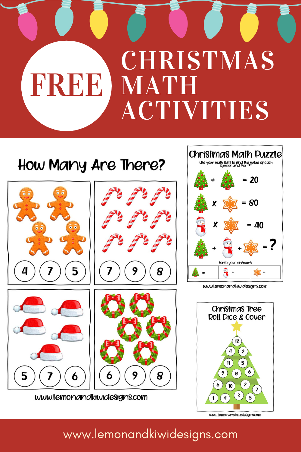 Free Christmas Math Printable Activity Book