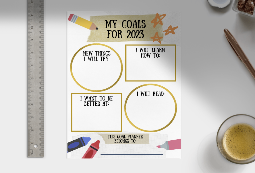 2023 Printable Goal Planner for Kids