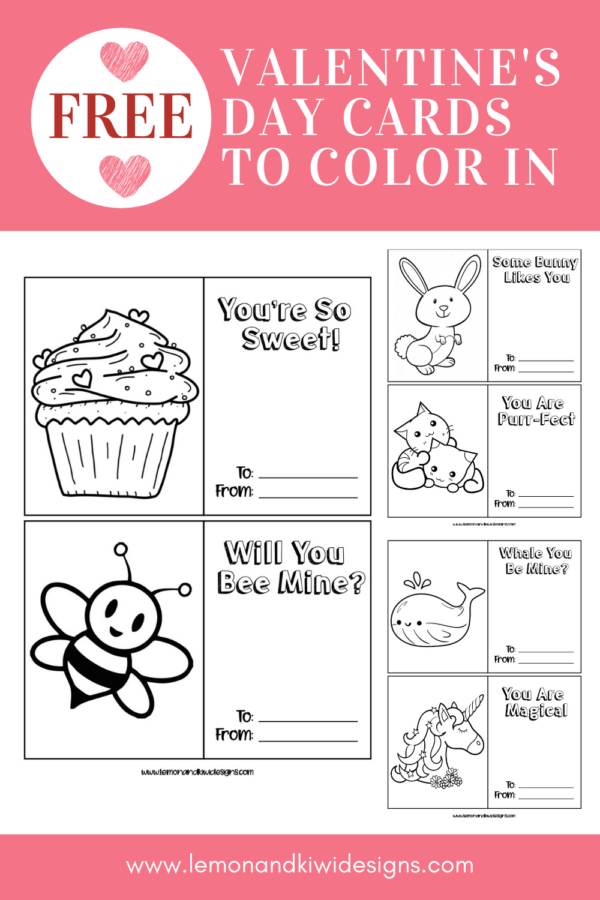 Free Valentine’s Day Cards to Color In {Printable Valentine’s Coloring ...