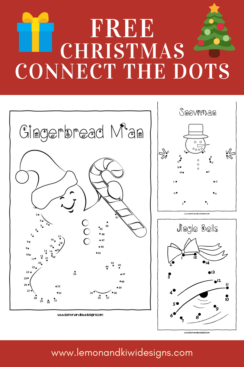 Free Christmas Connect the Dots Worksheets