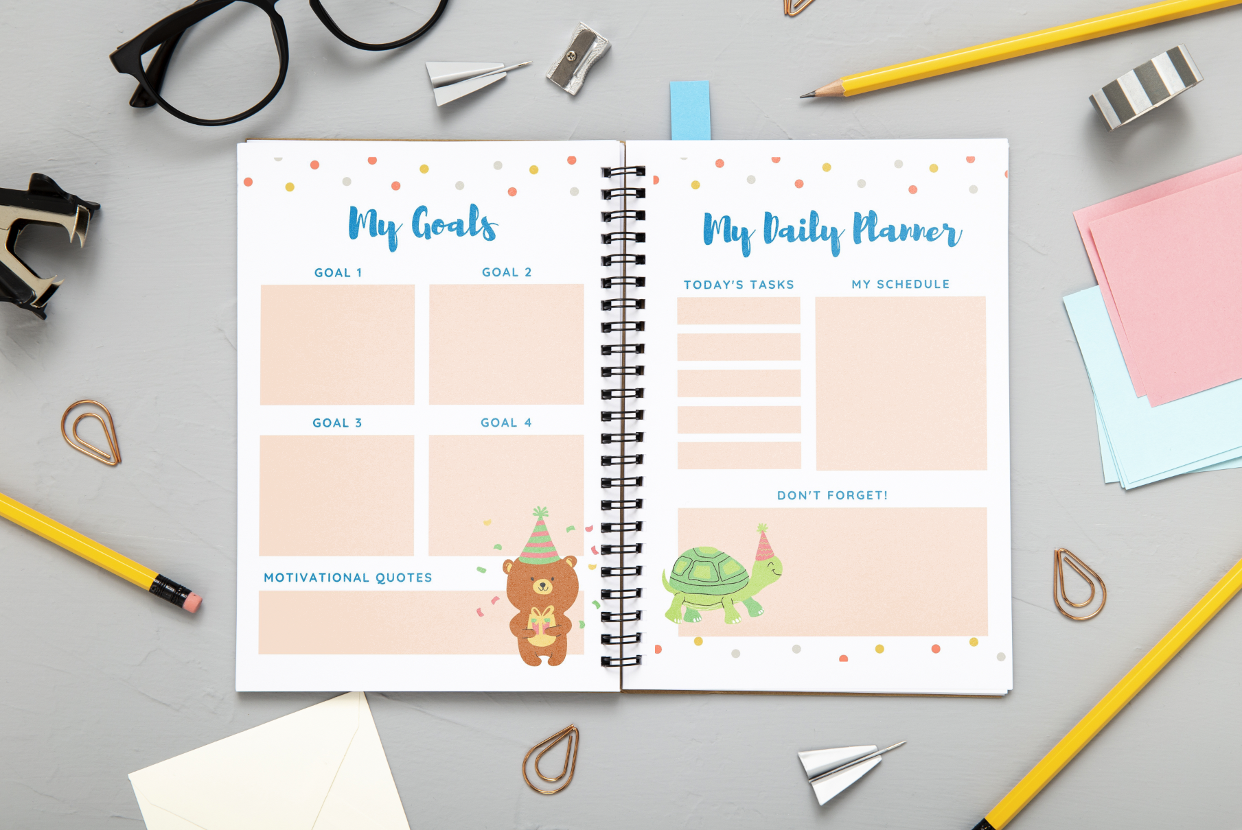 Free Printable Goals and Daily Planner for Kids