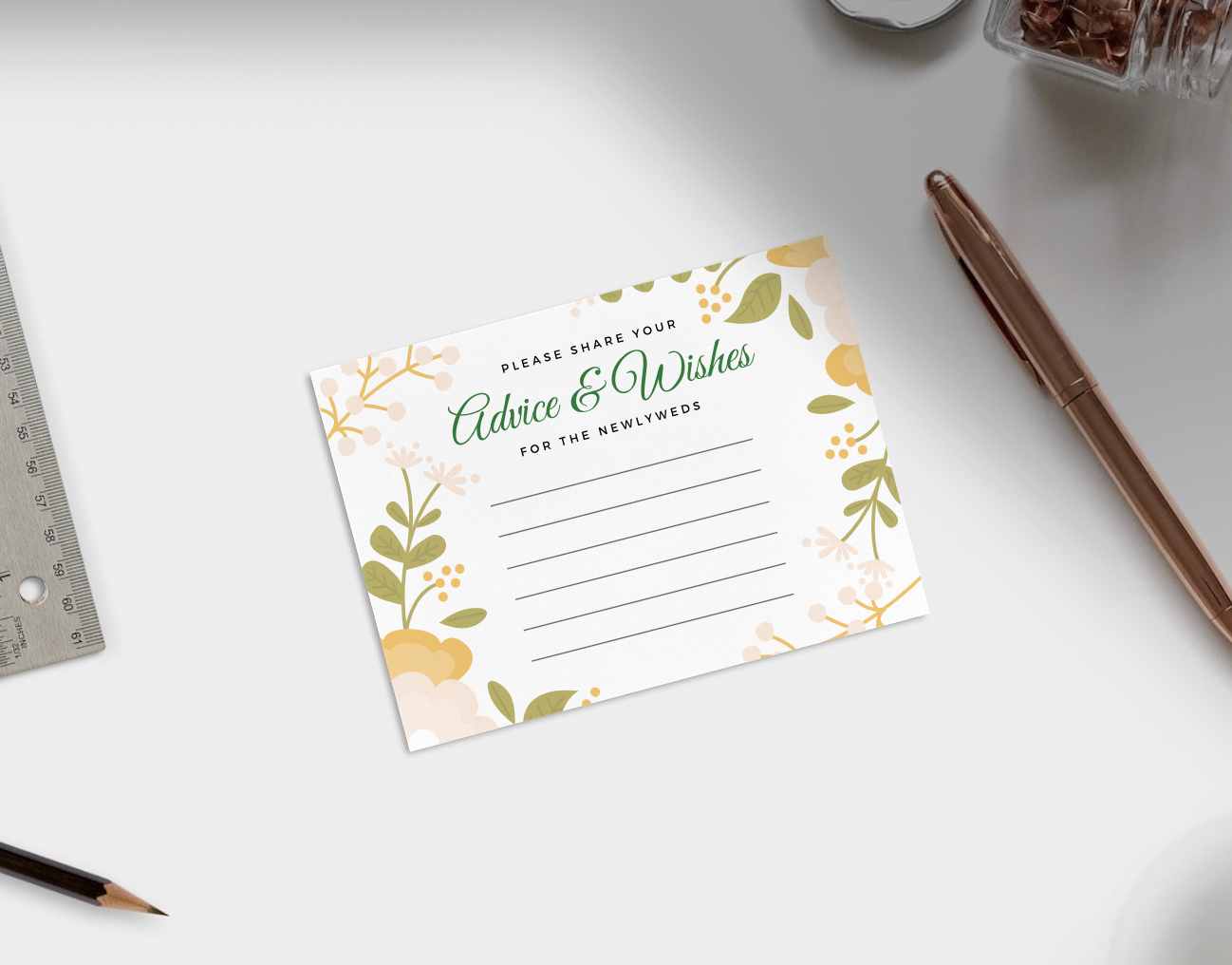 Printable Wedding Advice Cards