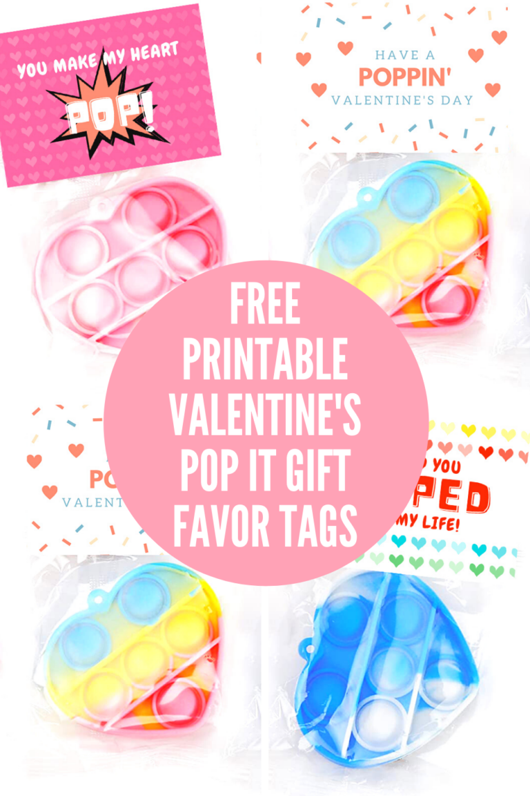 Valentine’s Pop It Fidget Gift Favor - Lemon and Kiwi Designs