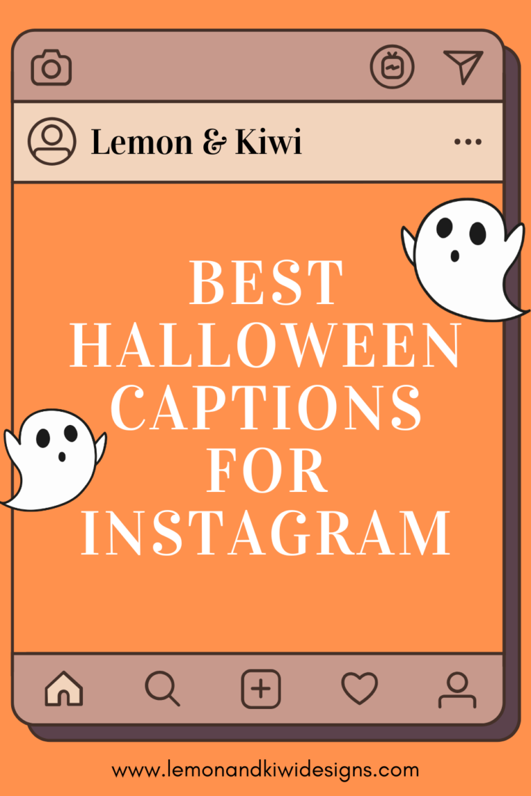 Best Halloween Captions for Instagram Lemon and Kiwi Designs