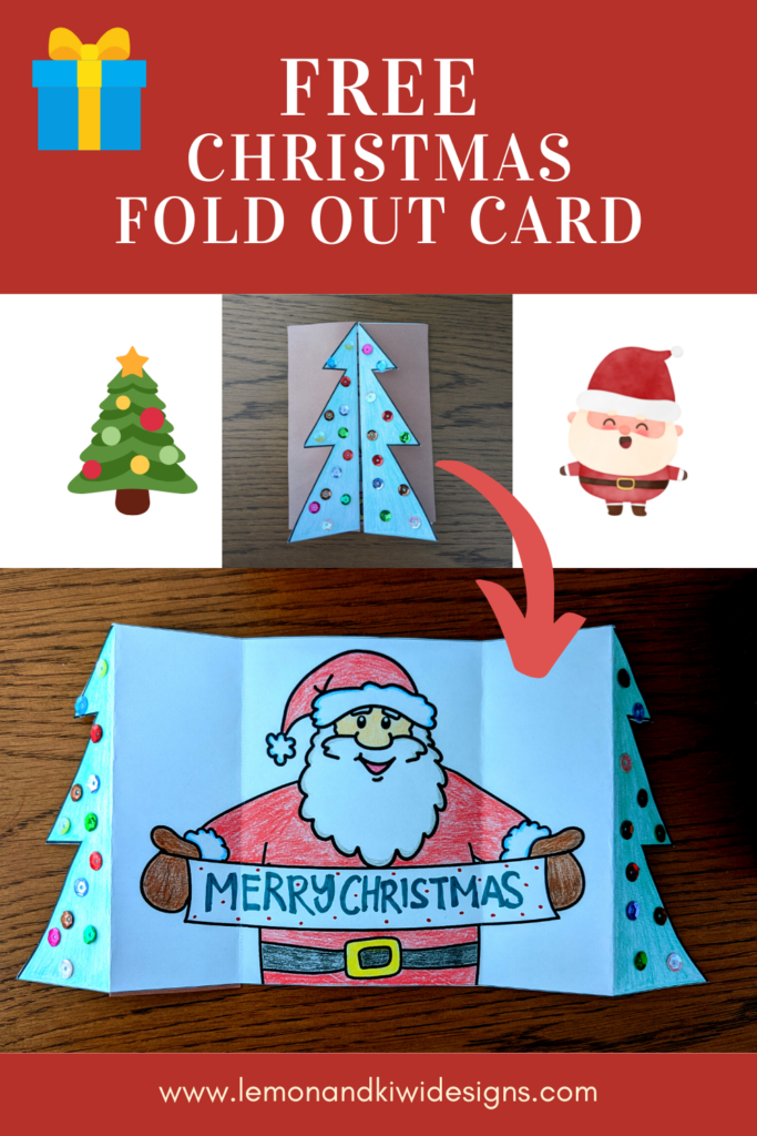 Free Printable Christmas Fold Out Cards Lemon and Kiwi Designs