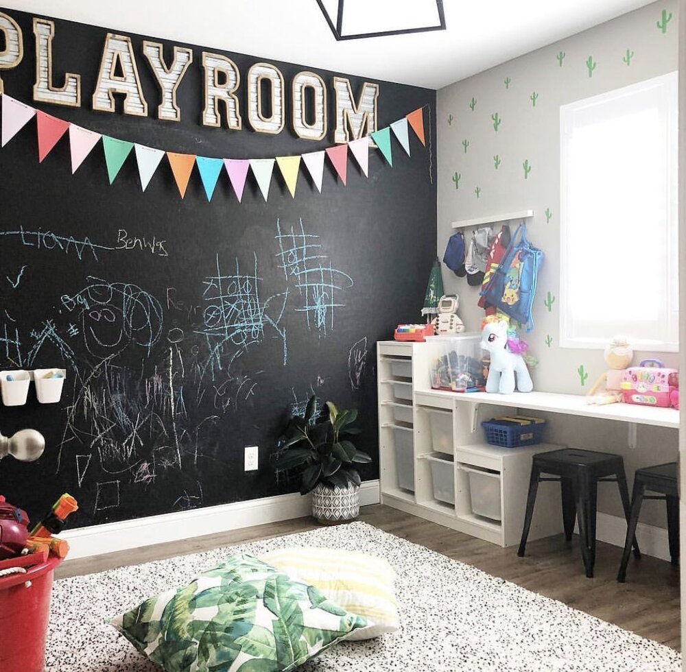 Chalkboard Wall Small Indoor Playroom