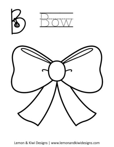 Christmas Coloring Page Letter B