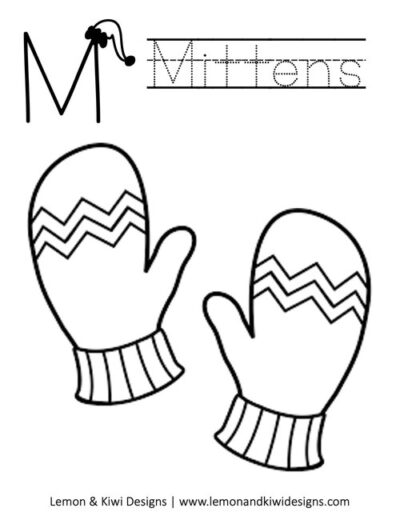 Christmas Coloring Page Letter M
