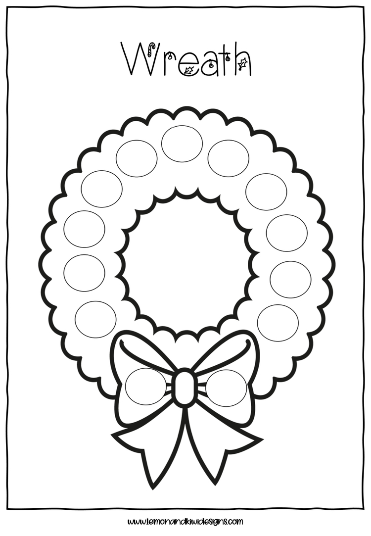 Free Christmas Do A Dot Printables Lemon And Kiwi Designs