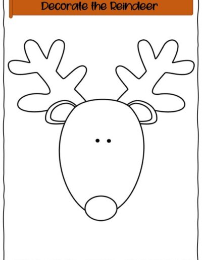 Christmas Playdough Mat Reindeer