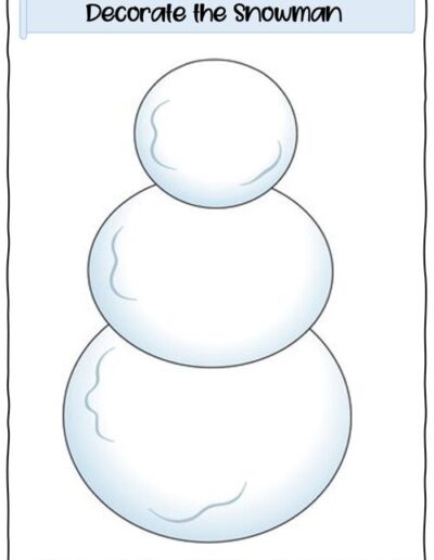 Christmas Playdough Mat Snowman