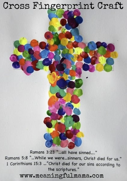 Easter Cross Finger Paint Craft