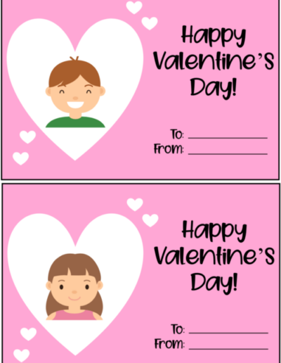 Printable Valentines Card for School 3