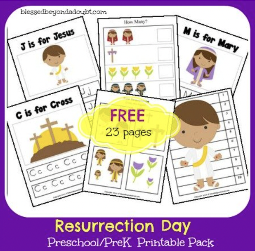 Resurrection Day Easter Worksheets