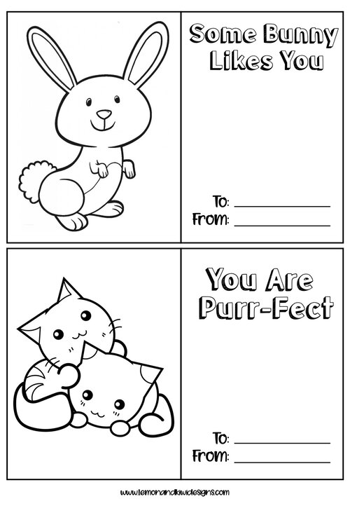 Valentines Card Coloring Page 2
