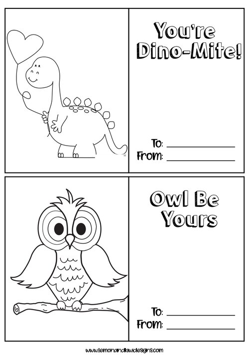 Valentines Card Coloring Page 4