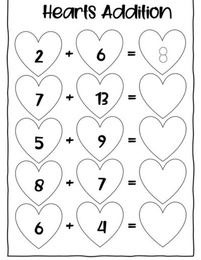 Valentines Math Worksheet 9