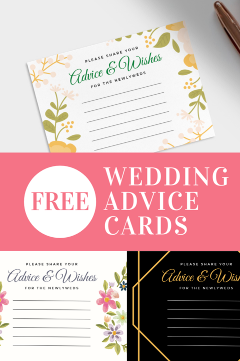 Free Printable Wedding Advice Cards Lemon And Kiwi Designs