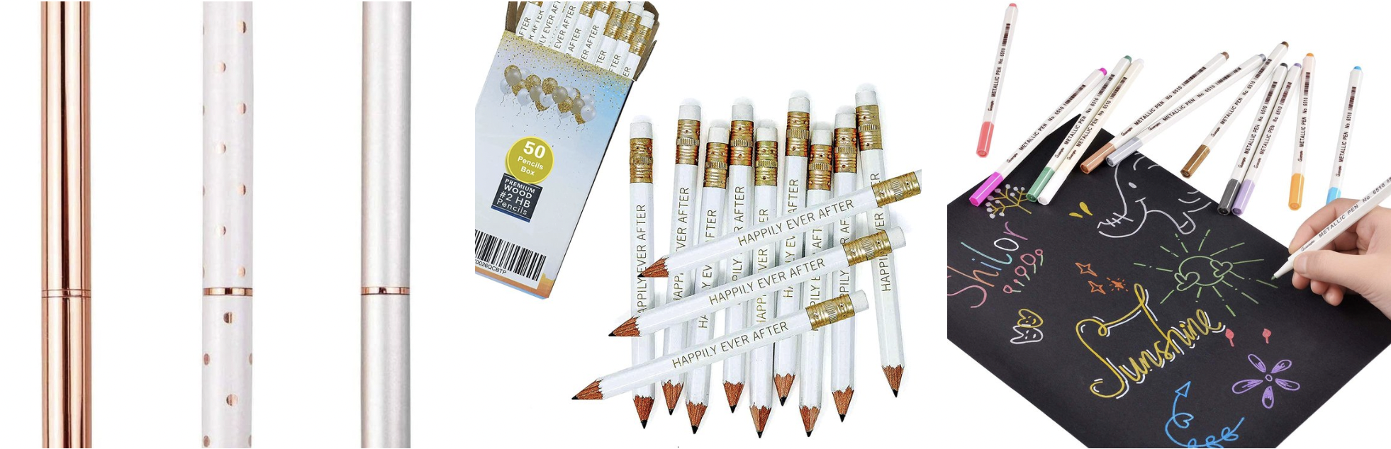 Wedding Pencils and Wedding Pens Gift Favors