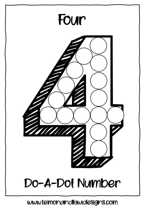 Free Counting Do A Dot Printables Lemon And Kiwi Designs