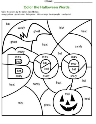 Halloween Literacy Worksheet 10