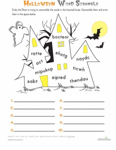Halloween Literacy Worksheet 24