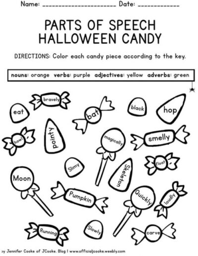 Halloween Literacy Worksheet 7
