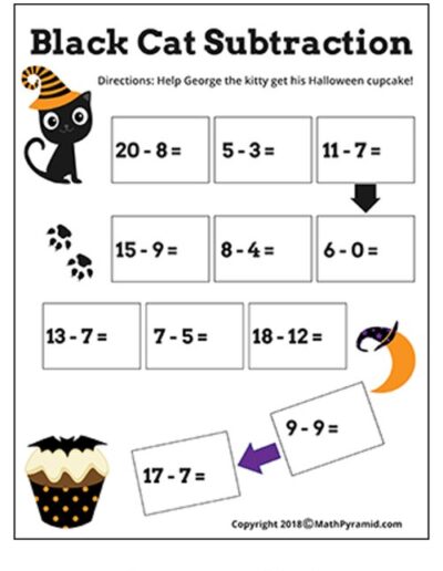 Halloween Math Worksheet 8