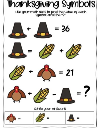 Thanksgiving Math Worksheet_3