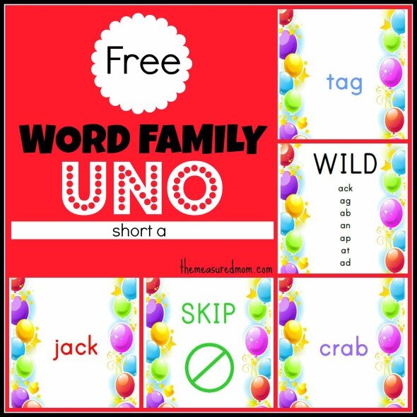 Uno Word Game Printable