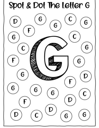 Uppercase G_Alphabet Spot and Dot Worksheet