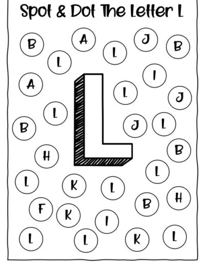 Uppercase L_Alphabet Spot and Dot Worksheet