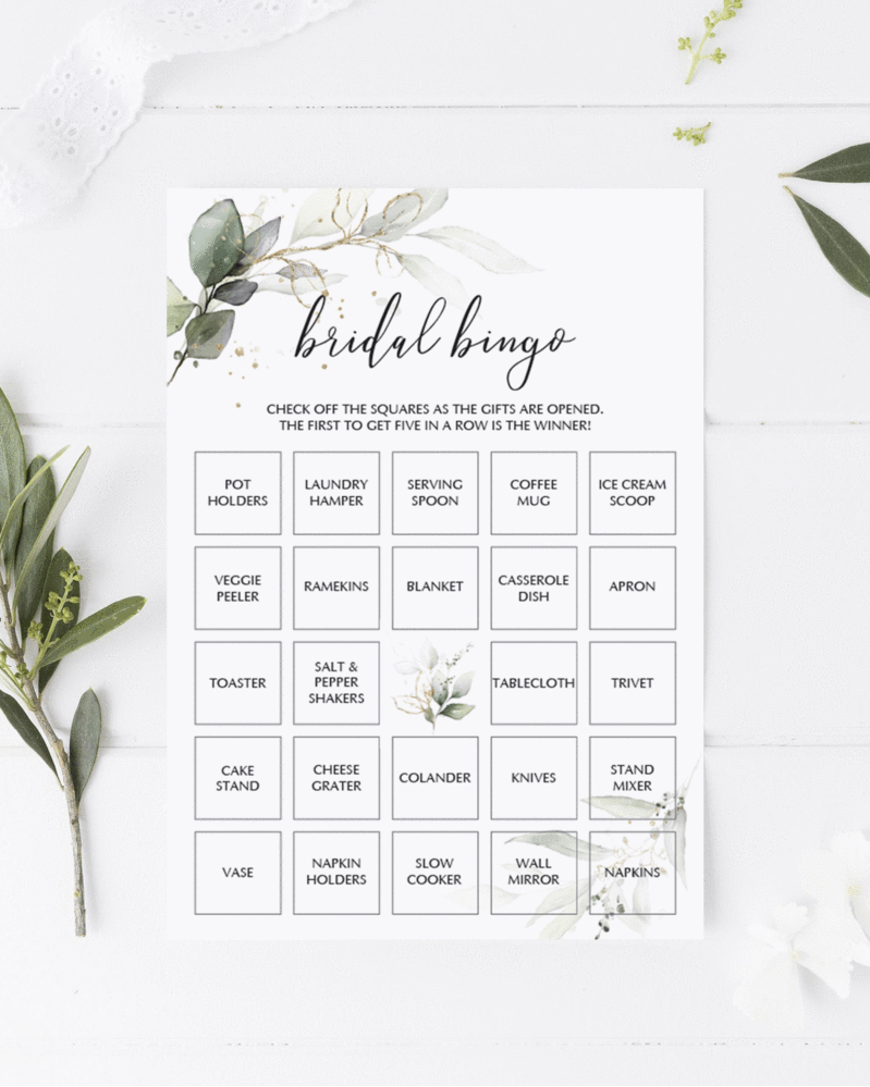Wedding Bingo Printable Activity