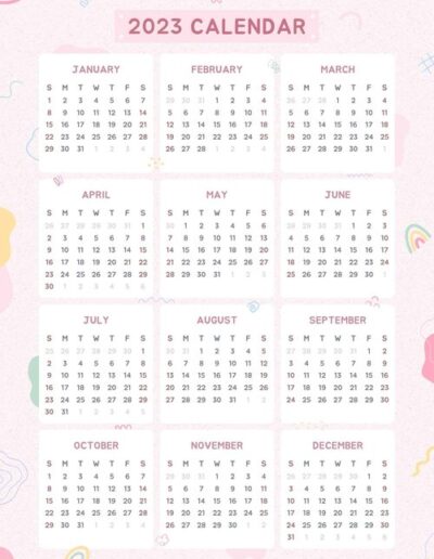 Free Printable 2023 Calendar