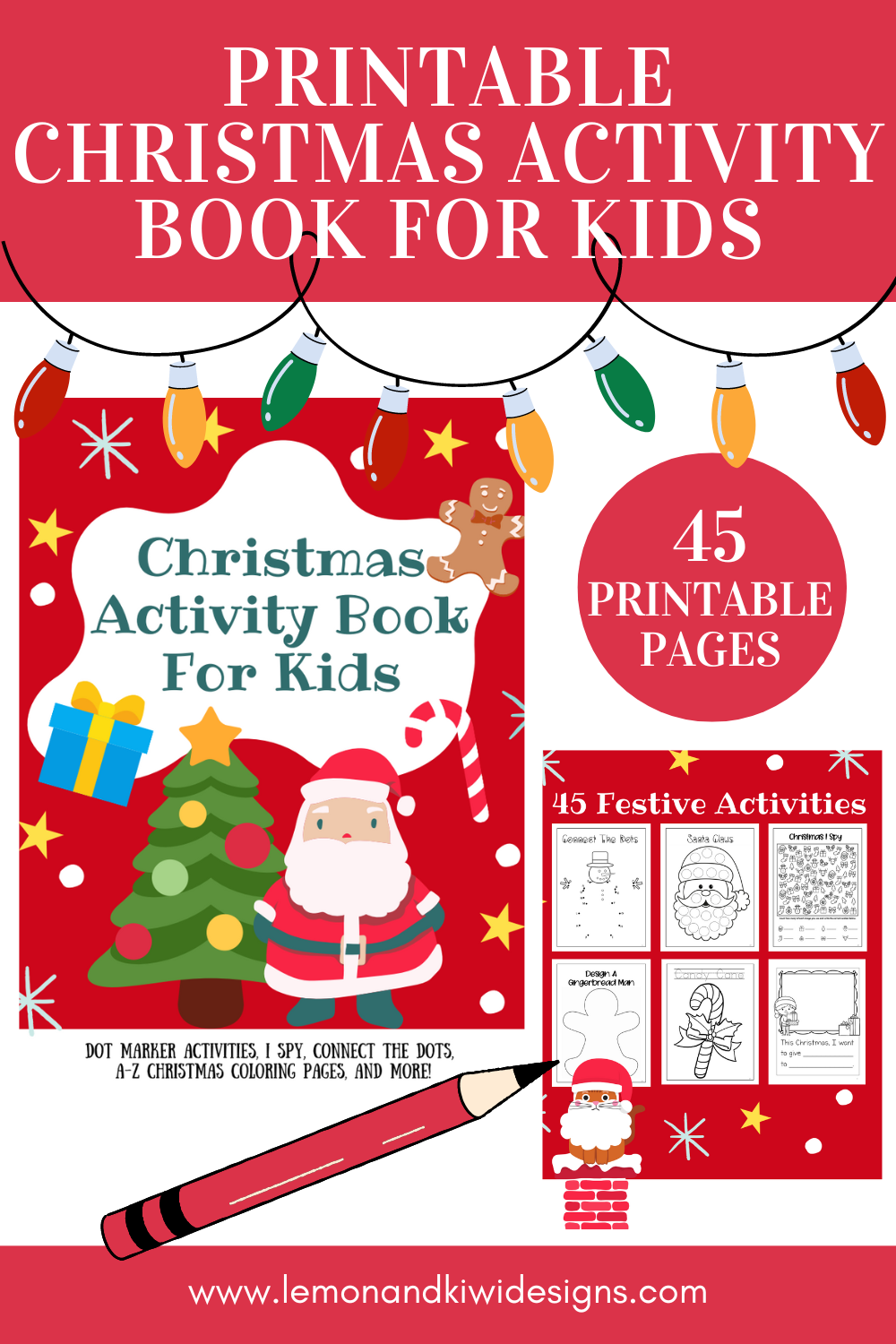 Printable Christmas Activity Book For Kids