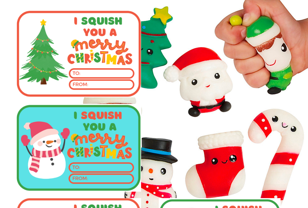 Free Printable Christmas Squishy Gift Favor Tags