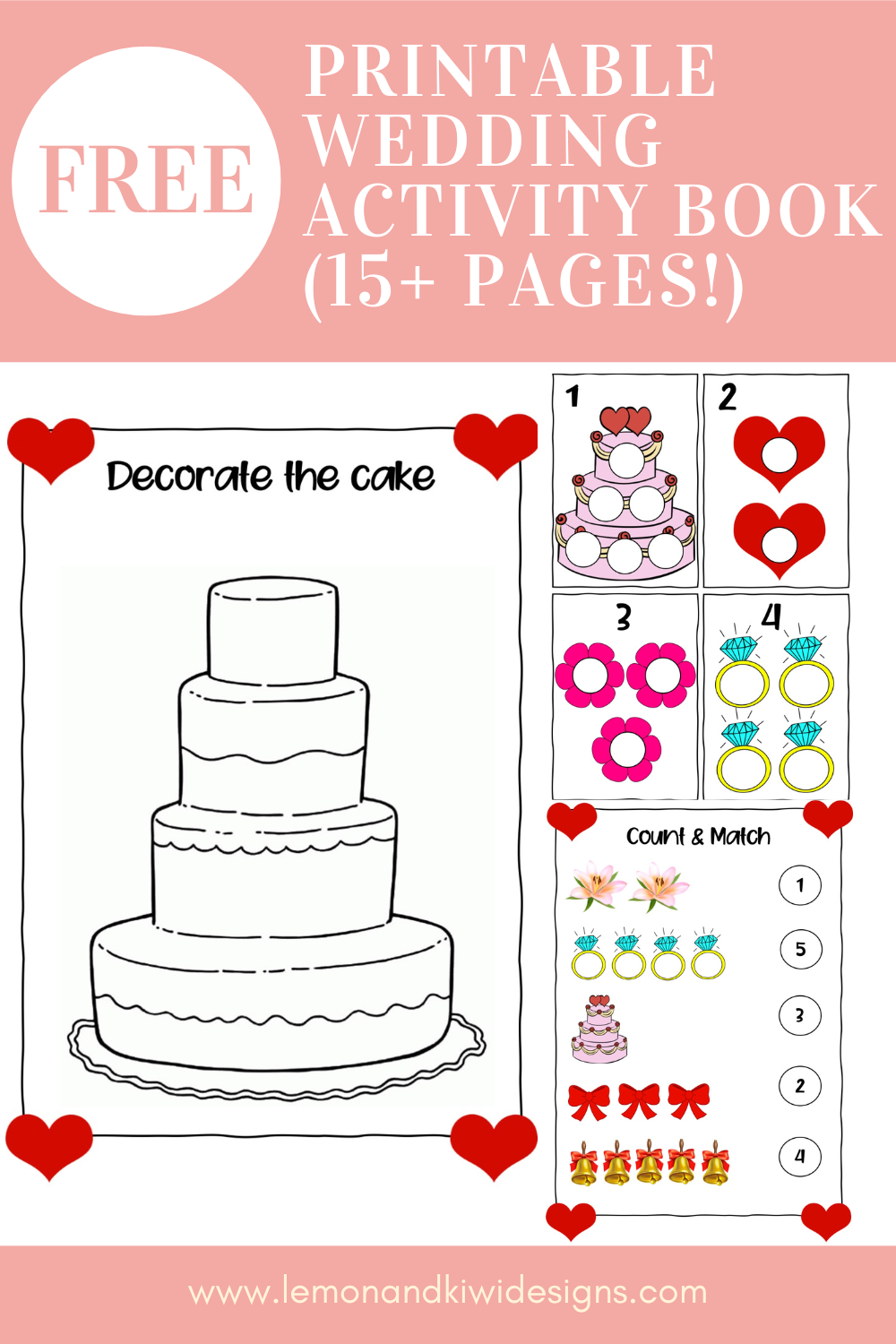 Free printable Wedding activity book for kids