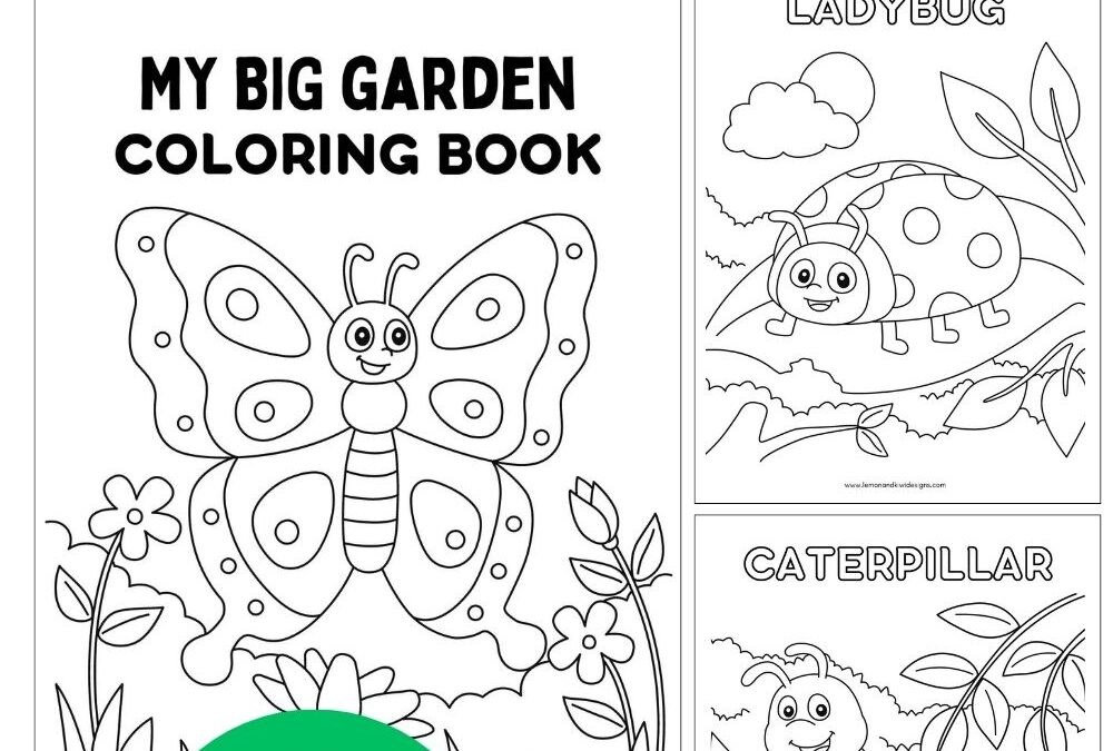 Printable Garden Coloring Book (18 Garden & Backyard Coloring Pages)