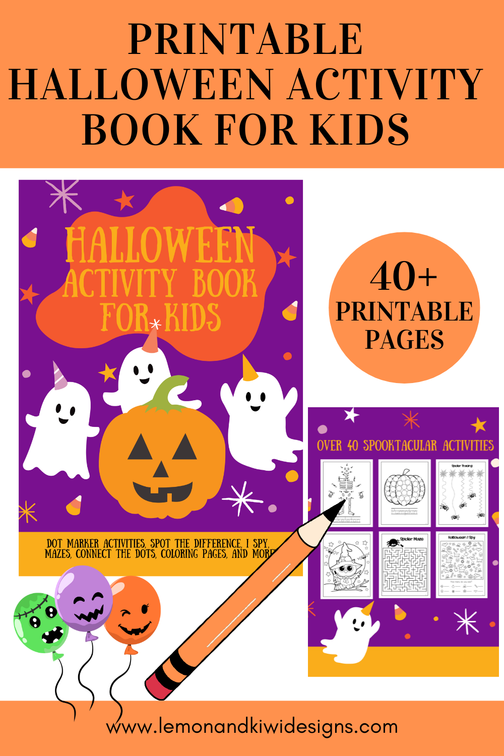 Printable Halloween Activity Book For Kids