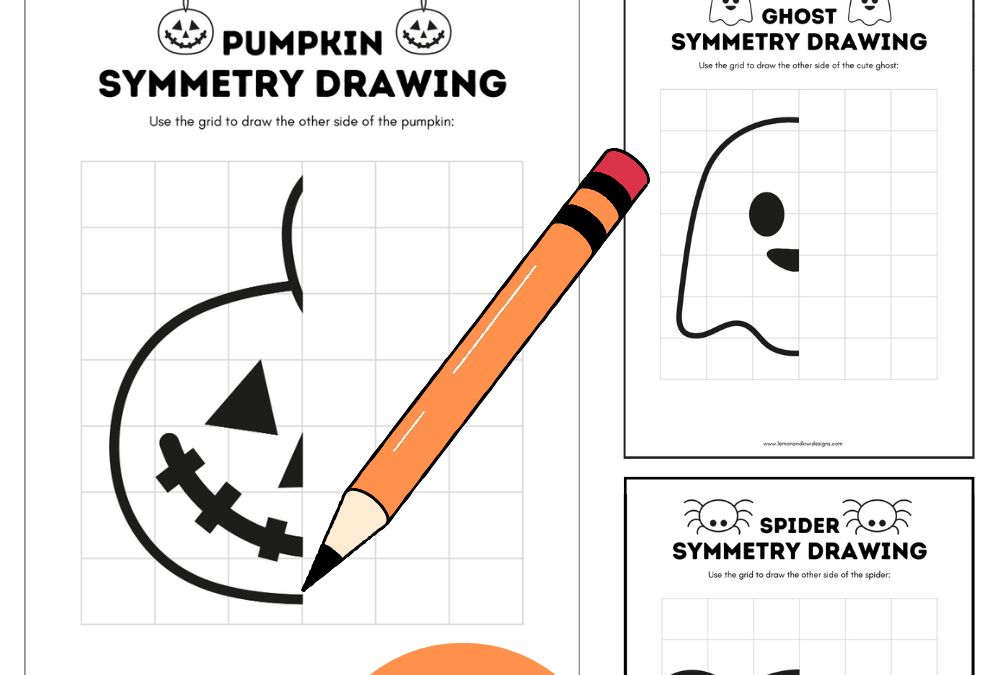 Printable Halloween Symmetry Worksheets