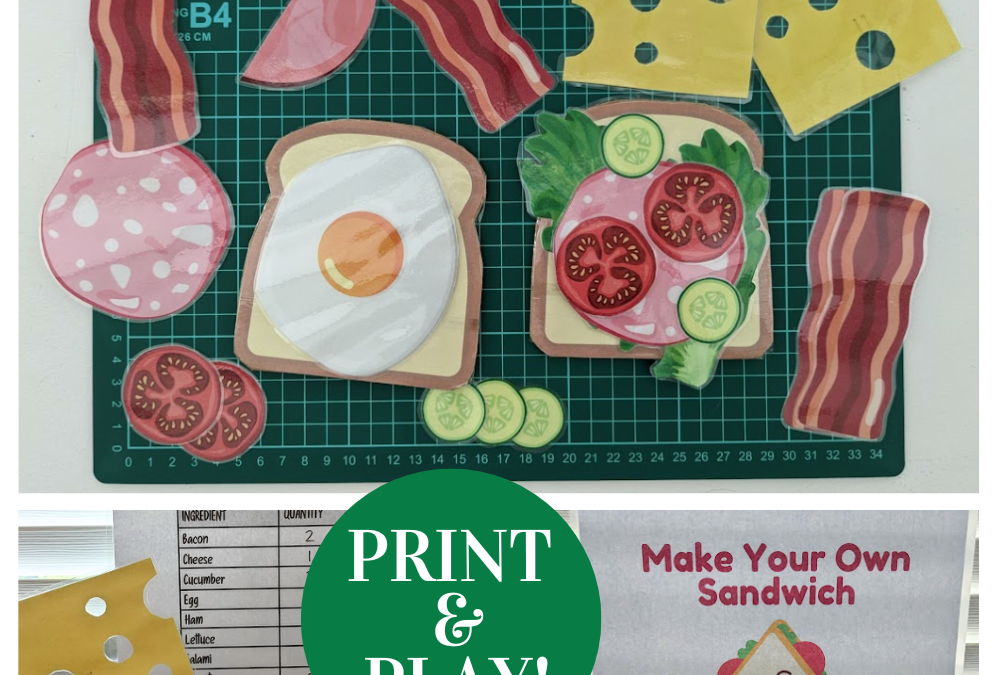 Sandwich Shop Dramatic Play Printables