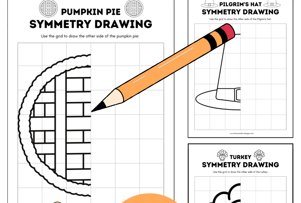 Printable Thanksgiving Symmetry Worksheets