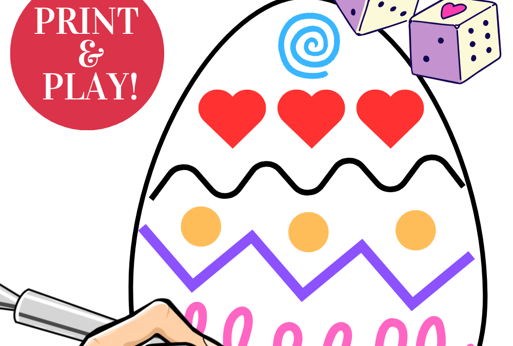 Free Easter Egg Drawing Game – A Printable Dice Game to Teach Pattern Recognition