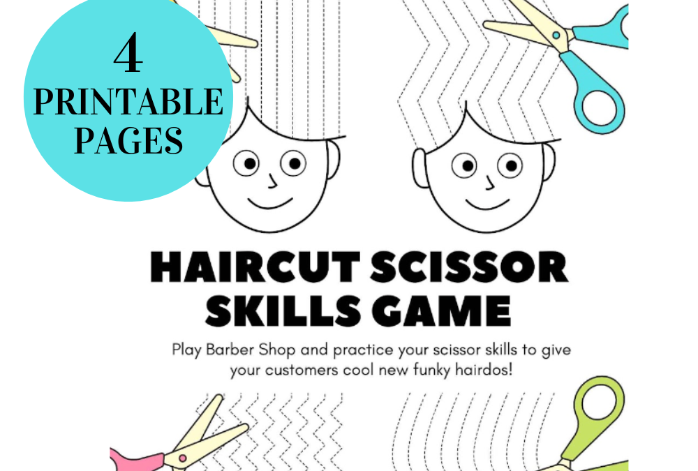 Free Printable Hair Cutting Scissor Activity Worksheets